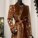 Women Overcoat 2025 New Fashion Elegant Lapels Women Trench Coat Autumn Winter High-Quality Embroidery Women's Trench Coat H656 - Image 3