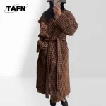 Loose Fit Breasted Coat for Women's Casual Longline Trench Coat Women's Outerwear with Adjustable Cuffs AK0512 - Image 2