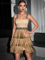 Sexy backless bodycon sequin slip summer dress women 2025 elegant tassel birthday mini party dress prom evening dresses vestidos - Image 3