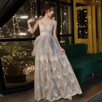 Strap Bridesmaid Dresses Women 2025 New Style Temperament Banquet Sisters Group Celebrity Sen Series Host Evening Dresses Autumn