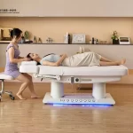 White Gold Comfortable Massage Bed for Beauty Salon Electric Facial Spa Lash New Design Cosmetic Bed - Image 3