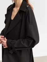 AMII Trench Coat Woman 2025 Autumn New Double-breasted Versatile Outerwear with Belt Medium-long Straight Jackets Female12343395 - Image 3