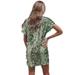 VANOVICH Autumn and Winter New Women's Clothing Round Neck Long Sleeve Sexy Sequins Short European and American Dress - Image 5