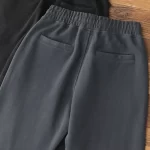 Autumn Winter New American Retro Thick Knitted Sweatpants Men's Simple Elastic Waist Drawstring Sport Casual Ankle-tied Pants - Image 4