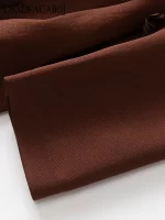 DSFACAIRIJ Women's Turn-Down Collar Long Sleeve Lace-Up Appliques High Street Solid Color Outerwear Fashion Autumn Females - Image 6