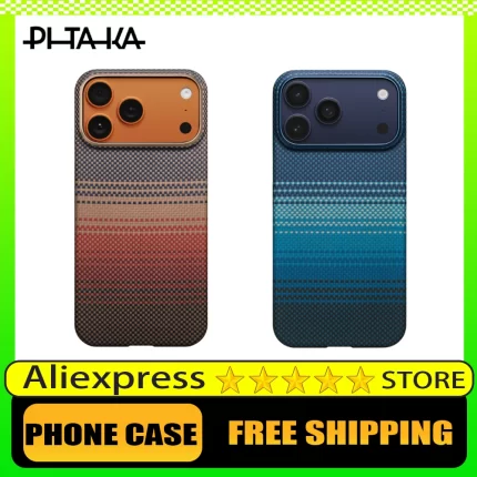 PITAKA Carbon Fiber Phone Protective Case for IPhone 17 Pro/Pro Max Magnetic Protective Case Mobile Phone Case Accessory Gift