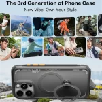 Ostand Q3 Air Series for IPhone 17 Air 16 Pro Max Magnetic Case Kickstand TPU PC Phone Back Cover - Image 3