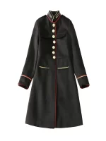 Winter New Women Woolen Coat Fashion Single Breasted Coat - Image 2