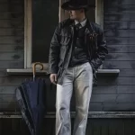 Men's Cargo Safari Oil Wax Jacket Waterproof England Casual Autumn Outwear Multi Pocket Corduroy Collar Wear Resistant Jackets - Image 3