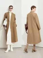 Amii Minimalism Trench Coat 2025 Winter Clothes Women Long Western Women Loose Casual Windbreaker Office Lady Jacket 12453023