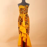 African Dresses for Women Strapless High Waist Sleeveless Ankara Print Maxi Dress Elegant Party Wedding Evening Wear A2125039 - Image 2