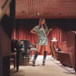 VANOVICH Autumn and Winter New Women's Clothing Round Neck Long Sleeve Sexy Sequins Short European and American Dress - Image 3