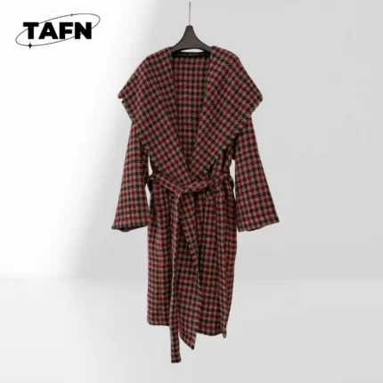 Loose Fit Breasted Coat for Women's Casual Longline Trench Coat Women's Outerwear with Adjustable Cuffs AK0512