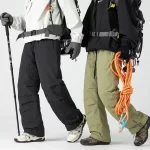 Sport Down Pant Men Winter -40℃ Thicken Warm Loose Causal Outdoor Cold-proof Waterproof Techwear Track Cargo Pants Trousers