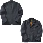 American Retro Herringbone Thick 50% Wool Jacket for Men Casual Blazer Single-Breasted Overcoat Stand Collar Heavyweight - Image 3