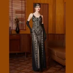 1920s Vintage Great Gatsby Party Flapper Dress Beaded Sequin Dresses Prom Wedding Women Summer Tassels Sleeveless Evening Dress - Image 5