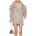 2025 Fall Women's Windbreaker Jacket Satin Belt Loose Casual Ladies Coat y2k Clothes New Fashion High Quality Outerwear bra