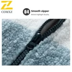 COMXZ 2025 New Men White Duck Down Jacket Winter American-Style Thickened Warm Stand Collar Lamb Wool Lined Oversized Streetwear - Image 3