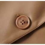 Women's Split Sheepskin Vest Jackets 2025 New Chic Lapel Collar Single Button Female Slim-fit Split Leather Waistcoat Coats Tops - Image 5