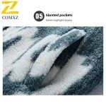 COMXZ 2025 New Men White Duck Down Jacket Winter American-Style Thickened Warm Stand Collar Lamb Wool Lined Oversized Streetwear - Image 4