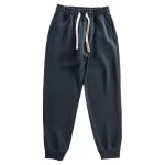 Autumn Winter New American Retro Thick Knitted Sweatpants Men's Simple Elastic Waist Drawstring Sport Casual Ankle-tied Pants - Image 2