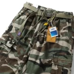 Men Top Quality Pure Cotton Camouflage Loose Casual Japanese Streetwear Fashion Wide Leg Track Cargo Pants Cityboy Baggy Trouser - Image 4