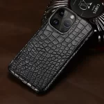 LANGSIDI Brand Original Crocodile Real Leather Case for iPhone 17 Air 16 15 Pro Max 14 13 12 pro max Genuine Leather Back Bover
