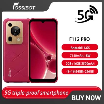 NEW Fossibot F112 PRO 5G Rugged Smartphone 6.88" HD+ 7150mAh RAM & ROM 24G(8+16)+256G Mobile Phone Android 14 50MP Cell Phone