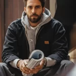 Maden Retro Canvas Detroit Hunting J001 Jacket Heavyweight Pocket Work Jacket Lapel Collar Zipper Coat for Men's Spring and Fall - Image 2