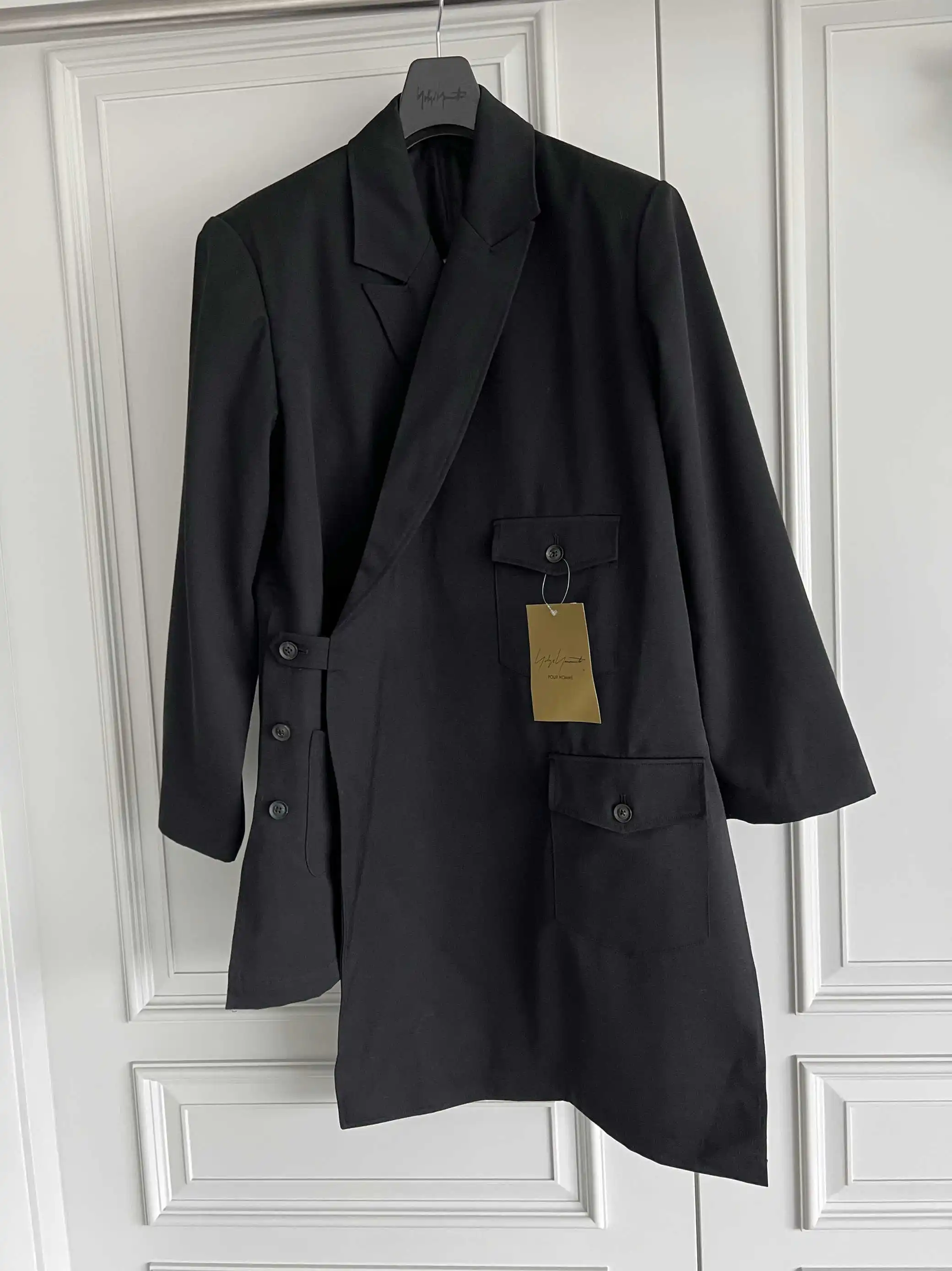 kf-Se1760c5ca54f4217b7a6df3670b99483P TOP-YAMAMOTO Original Design, original multi-functional deconstructed casual wool jacket, Yamamoto style coat - Image 1