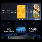 UNIWA 4G Mini Smartphone Q333 3.97inch HD 4GB RAM 64GB ROM Mobile Phones BT5.0 Google Play Store 2000mAh Face ID Small Phone - Image 2