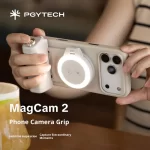 PGYTECH MagCam2 Mobile Photography Grip with Dandelion Magnetic LED Fill Light Bluetooth Remote Wireless Charging Vlog