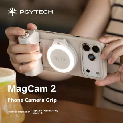 PGYTECH MagCam2 Mobile Photography Grip with Dandelion Magnetic LED Fill Light Bluetooth Remote Wireless Charging Vlog
