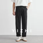 2025 New Lyocell Straight Drape Casual Pants Men's Spring New All-match Loose Suit Pants Fashionable High-end Pants - Image 3