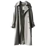 Women's Long Trench Coat, Loose Waist, Double Breasted, Casual Jacket, Spring And Autumn, Temperament Trench, - Image 4
