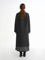 ​DUSHU 2025 Winter Women's Premium Wool Blend Stand Collar Long Overcoat - Elegant and Warm Coat for Casual and Office Occasions - Image 4