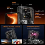 RugOne Xever 7 5G Rugged Phone Android 15 Smartphone 512GB ROM 12+12GB RAM 6.67" 120Hz AMOLED NFC 5500mAh Swappable Battery - Image 3