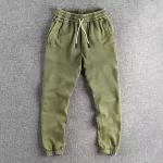 2025 Spring and Autumn New American Retro Loose Casual Sport Sweatpants Men's 82% Cotton Washed Old Elastic Ankle-tied Trousers - Image 2