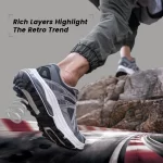 Baasploa New Men Running Shoes Outdoor Casual Lightweight Breathable Sneakers Male Cushioning Non-Slip Vintage Sports Shoes - Image 3