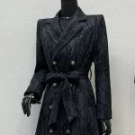 Double-Breasted Temperament Women's Trench Coat 2025 New Spring Autumn Light Luxury High-Quality Fashion Women Trench Coat H698 - Image 3