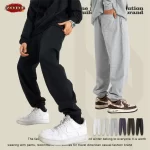 ZODF 2024 Autumn Winter Men Solid Sweatpants Women Unisex Casual Basic Loose Heavyweigh 440gsm Sport Joggers Pants HY0890 - Image 3