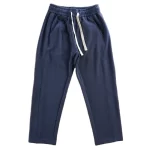 Autumn New American Retro Thick Solid Color Knitted Sweatpants Men's Simple Elastic Waist Drawstring Sport Casual Loose Pants - Image 2