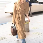 Women's Classic Belt Waist Trench Coat, Double Breasted Long Jacket Coat, Fashion Casual Versatile Top, Summer, New, 2025