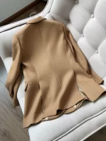 2025 Spring Worsted Wool Australian Wool Female Korean Version Slim Fit Suit Coat For Women - Image 2