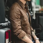 Maden Retro Heavyweight Canvas Oil Waxed Jacket Cotton Waterproof Hunting Coat Male Spring Khaki Casual Work Safari Style Jacket - Image 2