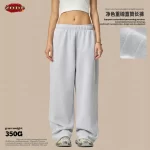 ZODF Fashion Winter Warm 350gsm Fleece Sweatpants For Men Unisex High Street Loose Fit Sport Warm Straight Pants Trousers HY0033 - Image 4