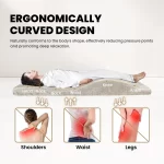 Lash Bed Topper Mattress and Cover Wave Lash Bed Beauty Salon Mattress Eyelash Foam Spa Beauty Bed Curved Topper - Image 2