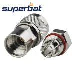 Superbat 10pcs 50ohm N Clamp Male RF Coaxial Connectors for Corrugated Copper 1/4 Cable - Coaxial Adapter Connector - Image 3