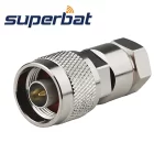 Superbat 10pcs 50ohm N Clamp Male RF Coaxial Connectors for Corrugated Copper 1/4 Cable - Coaxial Adapter Connector