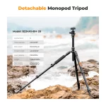 K&F CONCEPT New 72''/1.84m Camera Tripod With Bluetooth Remote Control Lightweight And Compact Aluminum DSLR Tripod B234A1+BH-28